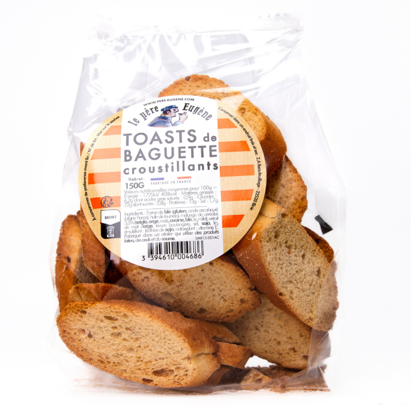 toasts baguette croustillants pere eugene