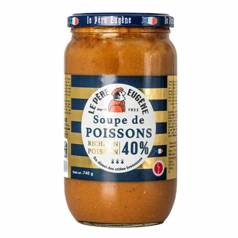 Soupe de poissons riche en poissons 40%