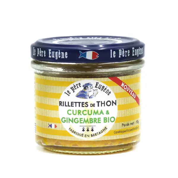 Rillettes de thon, curcuma, gingembre bio du Père Eugène