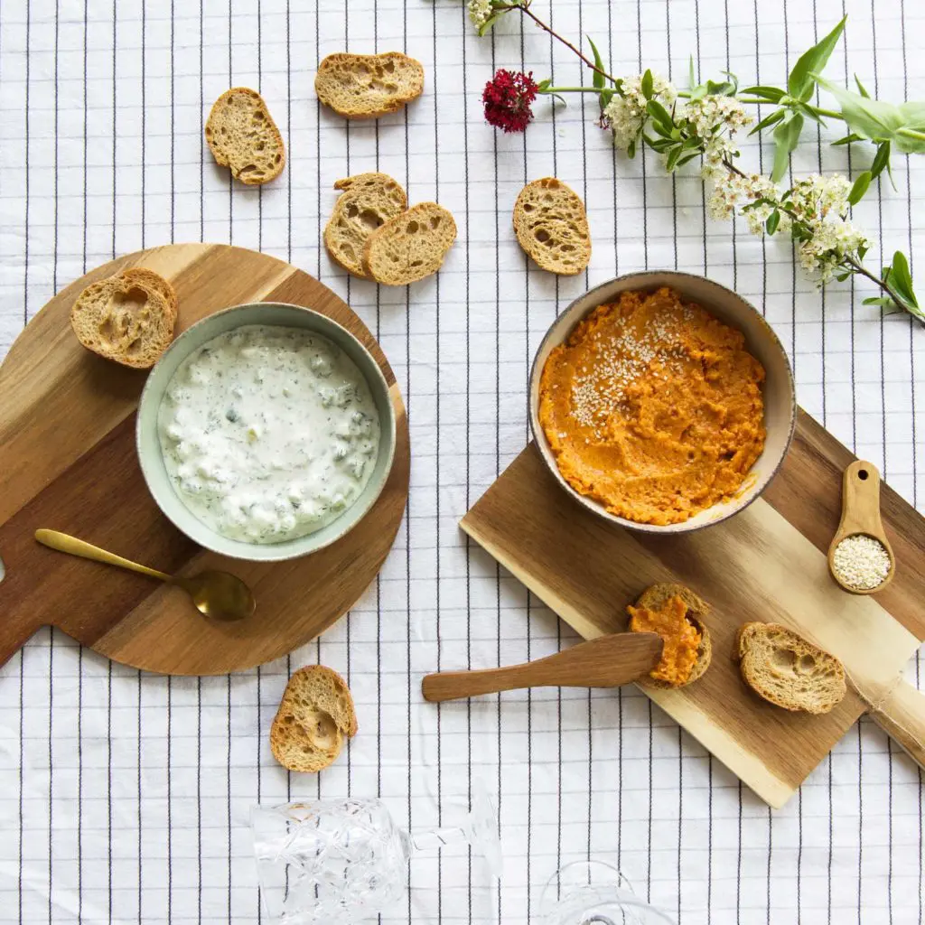 Houmous au chorizo et tzatziki Le Grand Lejon