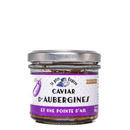 caviar d'aubergines et une pointe d'ail