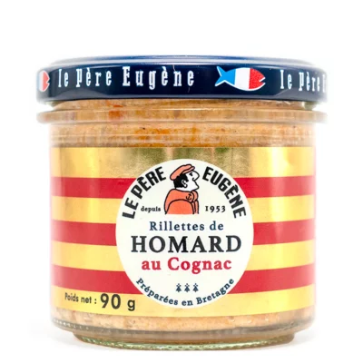 Rillette homard au cognac préparée en Bretagne