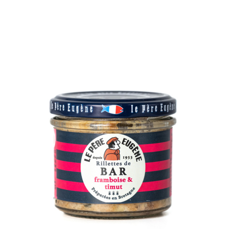 RILLETTES DE BAR FRAMBOISE ET TIMUT 90G