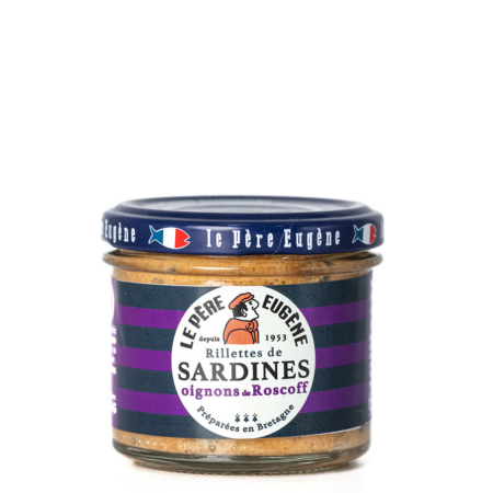 RILLETTES DE SARDINES AUX OIGNONS DE ROSCOFF PERE EUGENE 90G