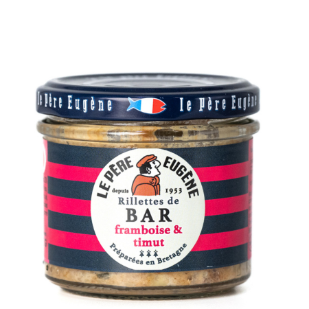 RILLETTES DE BAR FRAMBOISE ET TIMUT 90G