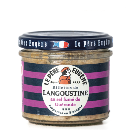 Rillette 90G fabriquée en Bretagne Langoustines au sel de Guérande